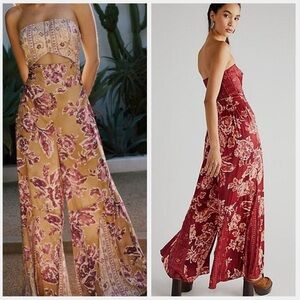 Free People Juliette Smocked Wide-leg Jumpsuit